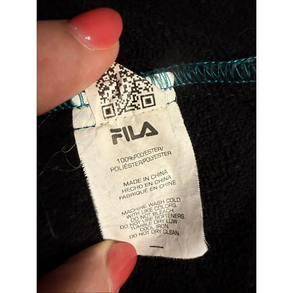 Fila Women's Soft Shell Long Sleeve Mock Neck Full Zip Jacket Turquoise Medium